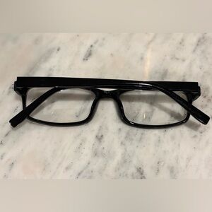 Americas Best Heartland Jude Eyeglasses Black Rectangle Full Rim Frame Size 55mm